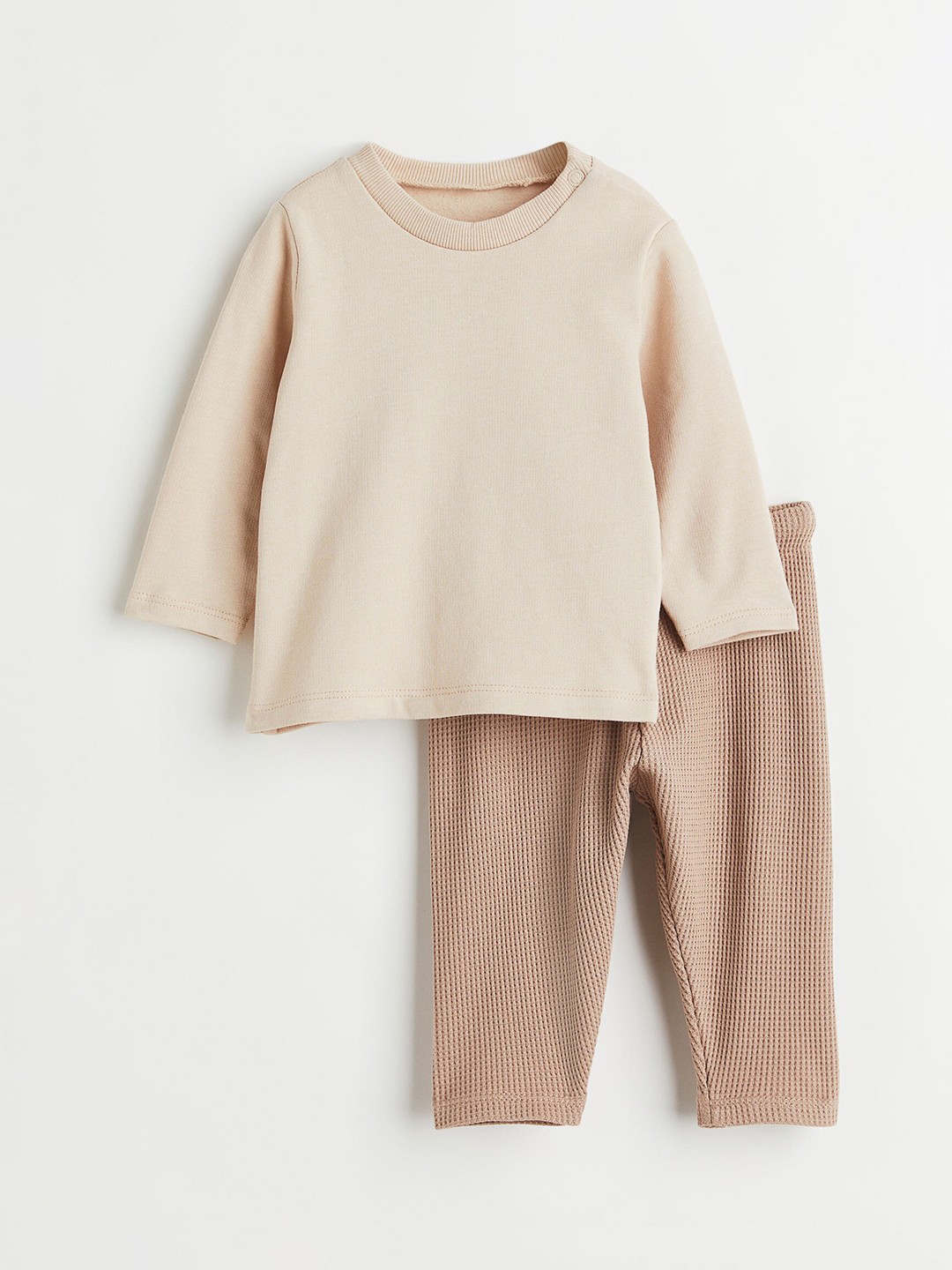 

H&M Boys 2-Piece Cotton Set, Beige