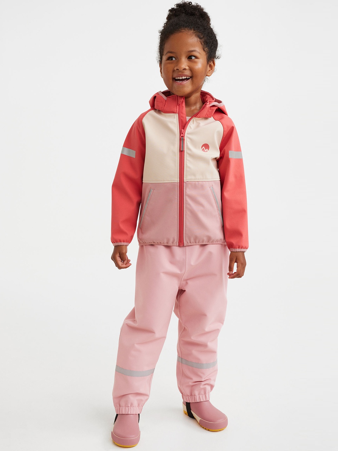 

H&M Girls Pink Wind/waterproof shell trousers