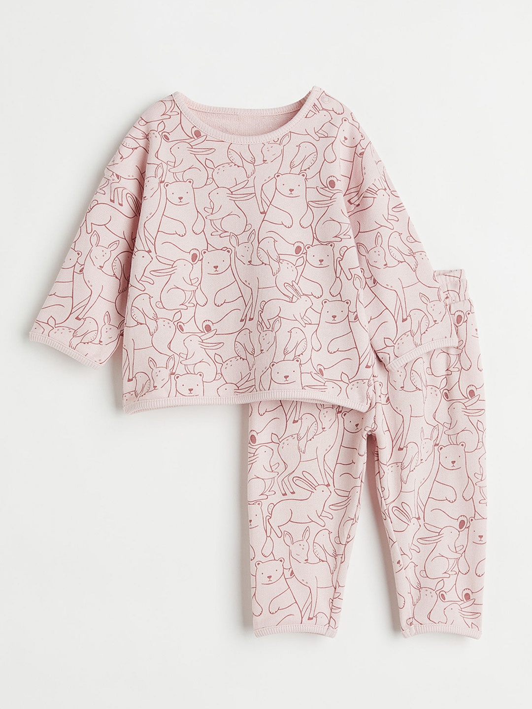 

H&M Girls 2-Piece Cotton Sweatshirt Set, Pink