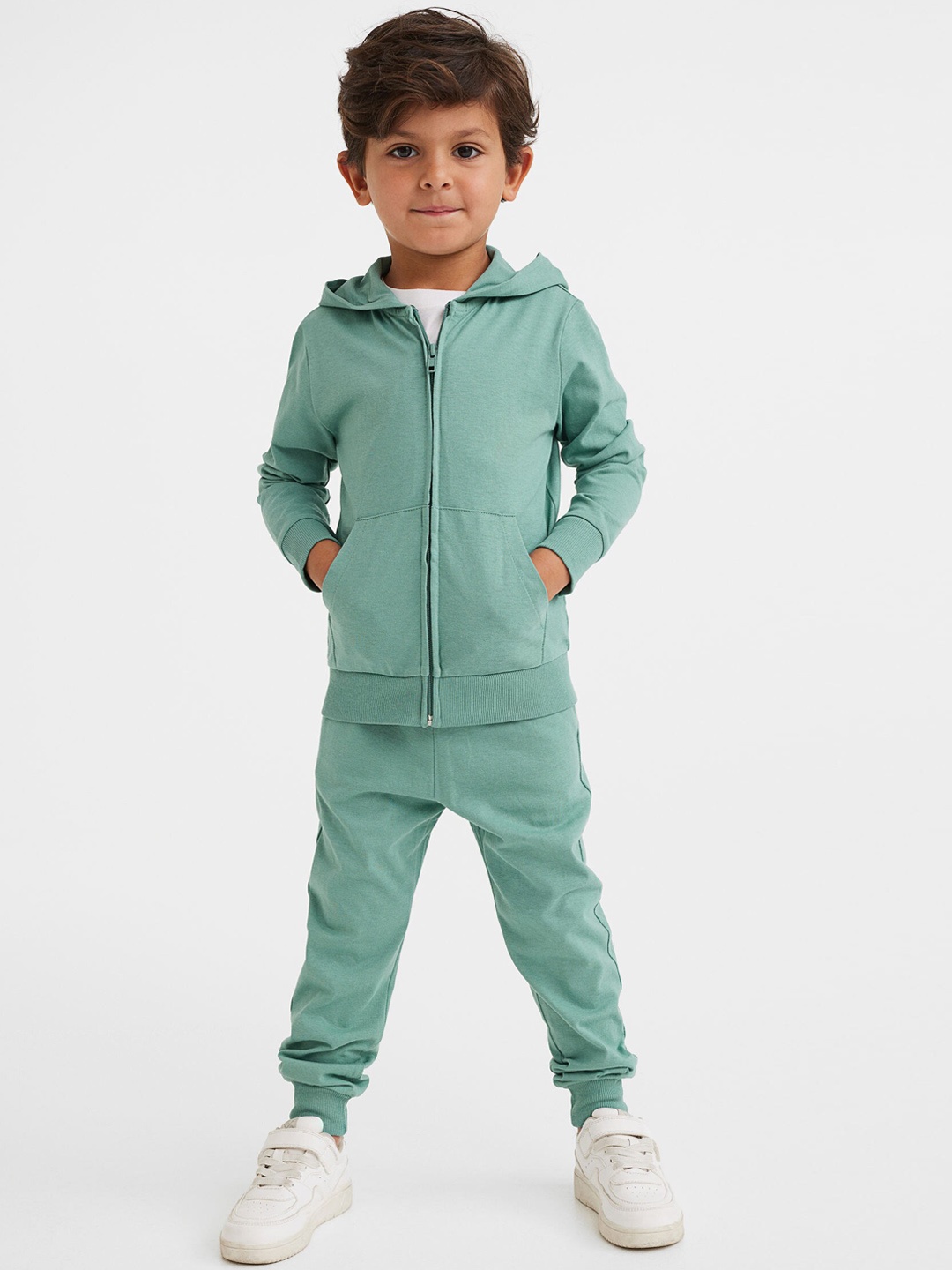

H&M Boys 2-Piece Cotton Jersey Set, Turquoise blue