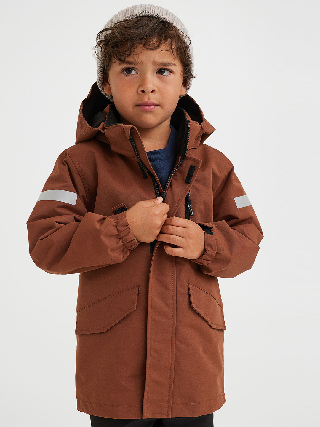 

H&M Boys Brown Water-Repellent Parka