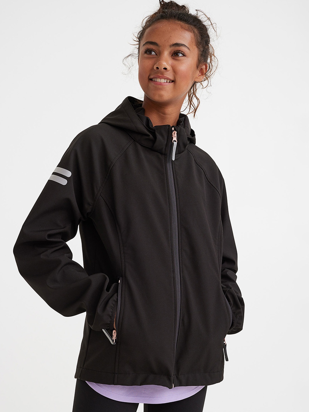 

H&M Girls Black Water-Resistant Jacket