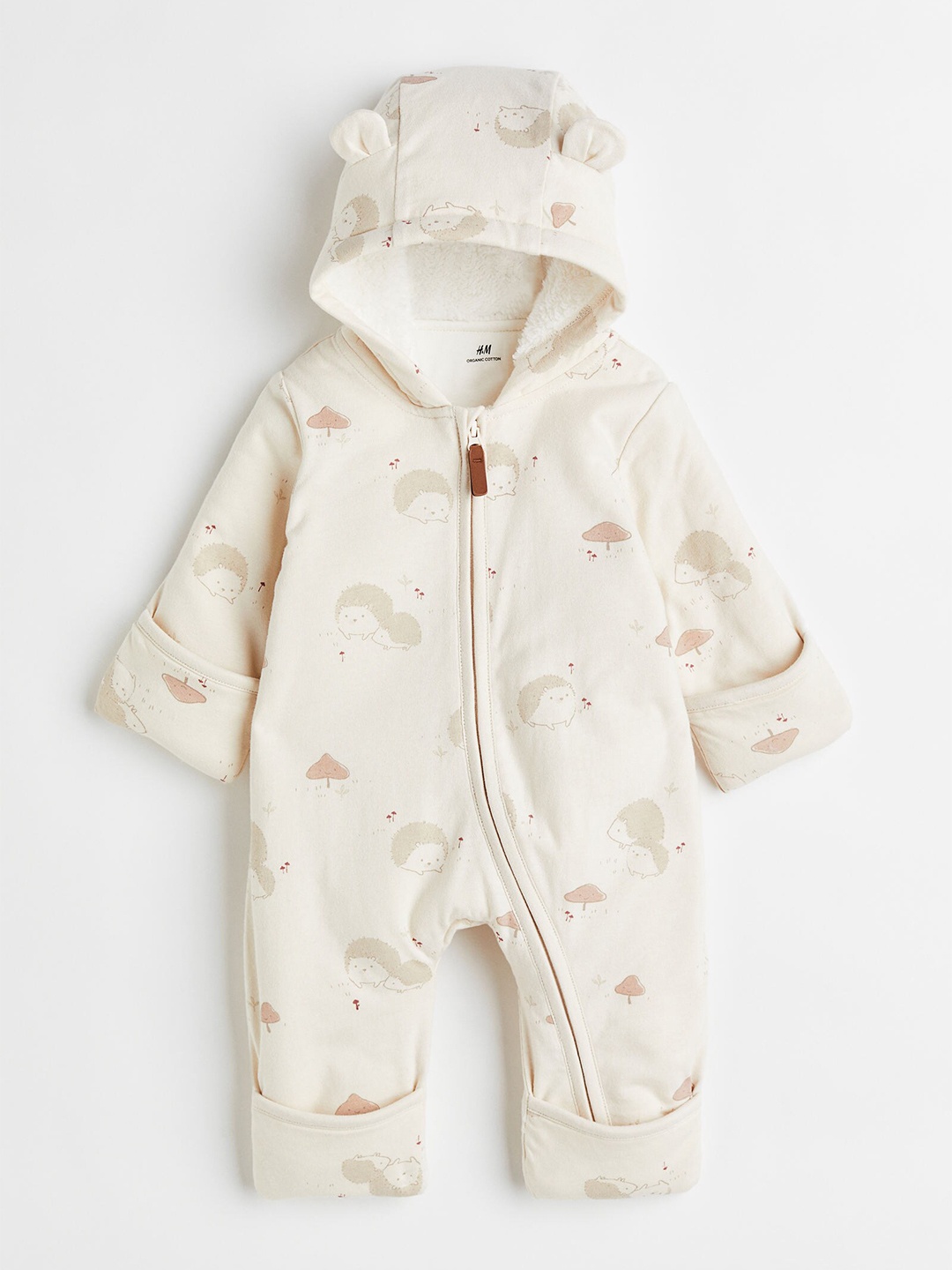

H&M Girls Beige Hooded All-In-One Suit