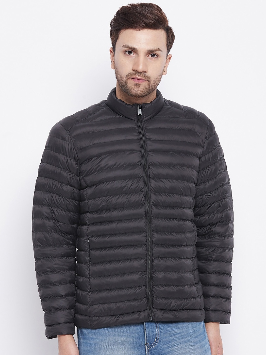 

Okane Plus Size Men Black Lightweight Puffer Jacket