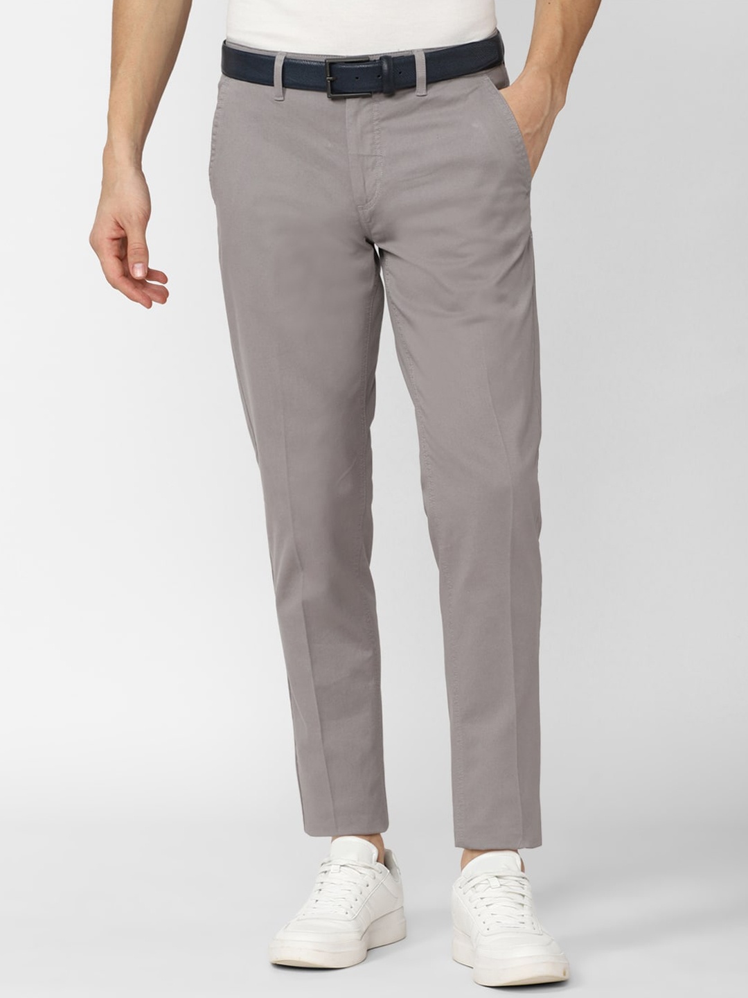 

Van Heusen Sport Men Grey Solid Cotton Slim Fit Trouser