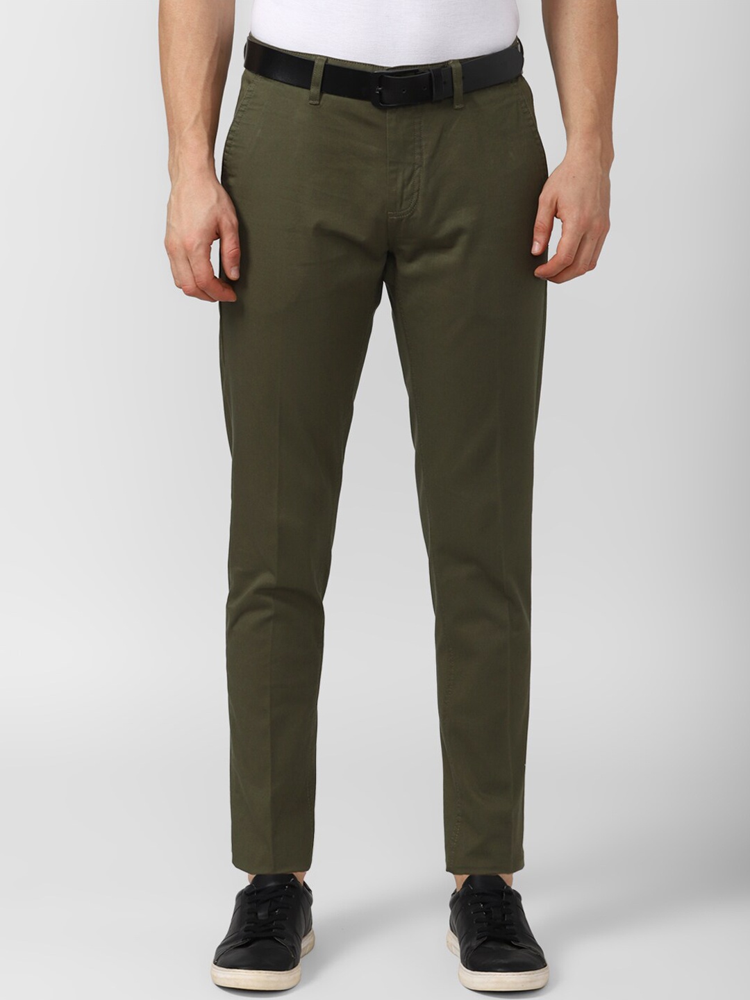 

Van Heusen Sport Men Olive Green Slim Fit Trousers