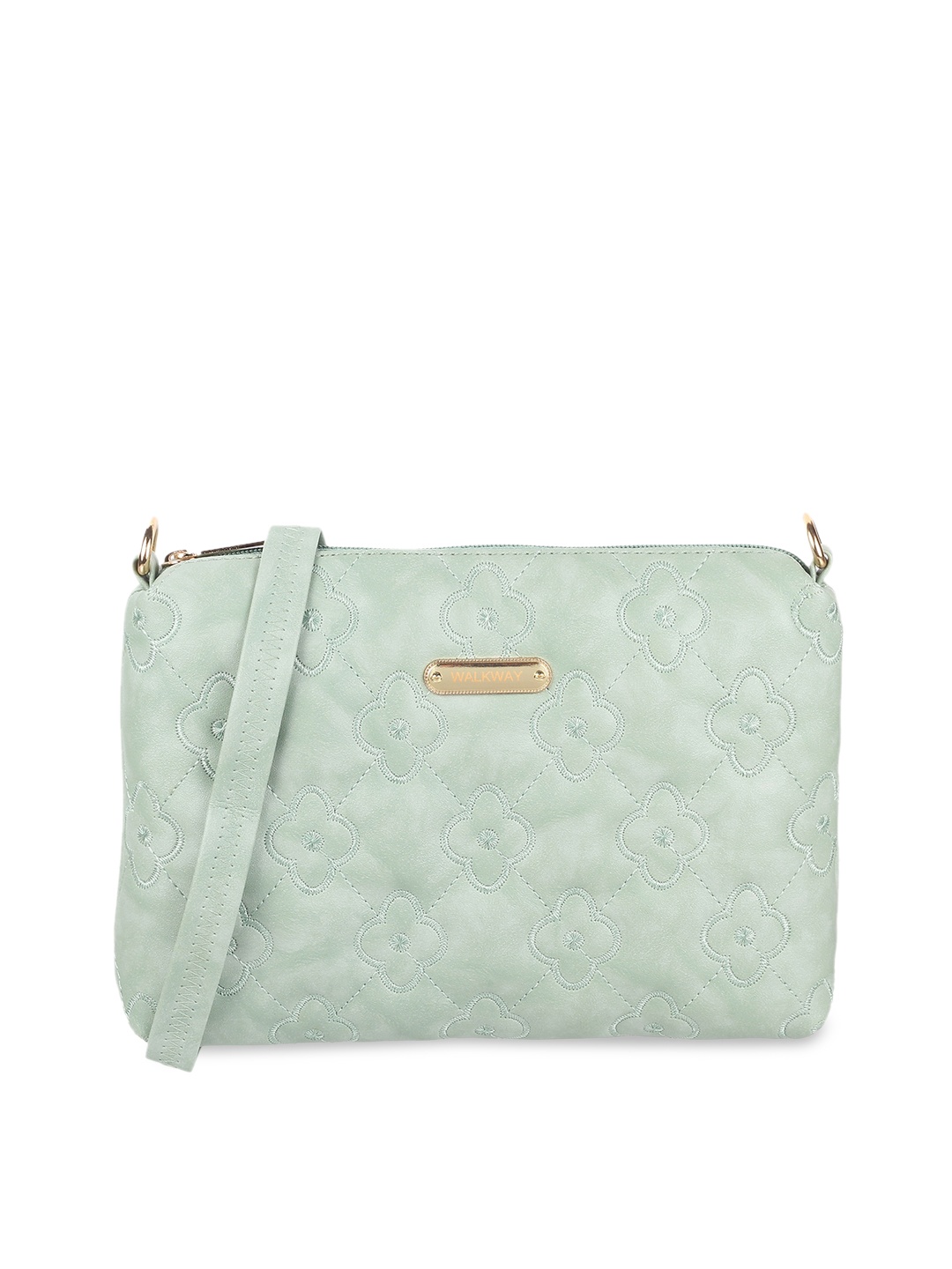 

WALKWAY by Metro Embroidered Swagger Sling Bag, Green