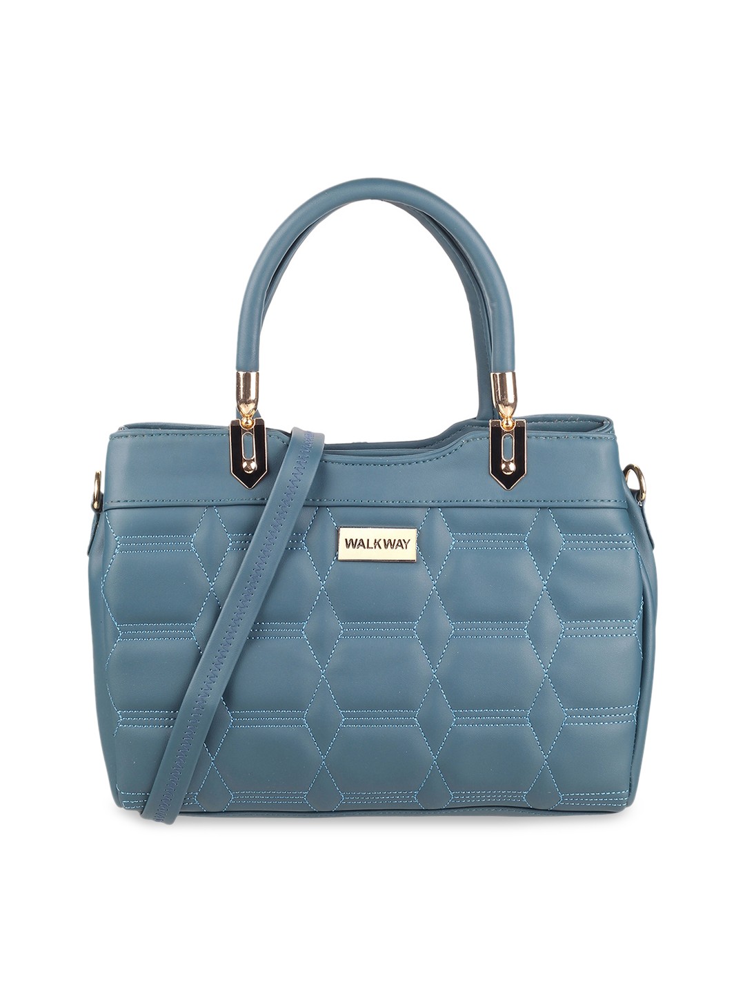 

WALKWAY by Metro Structured Handheld Bag with Quilted, Blue
