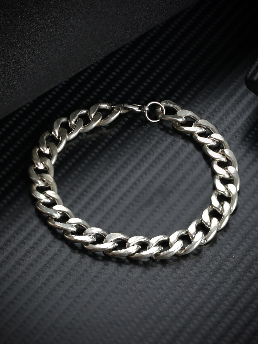 

Priyaasi Men Silver-Plated Chain Bracelet