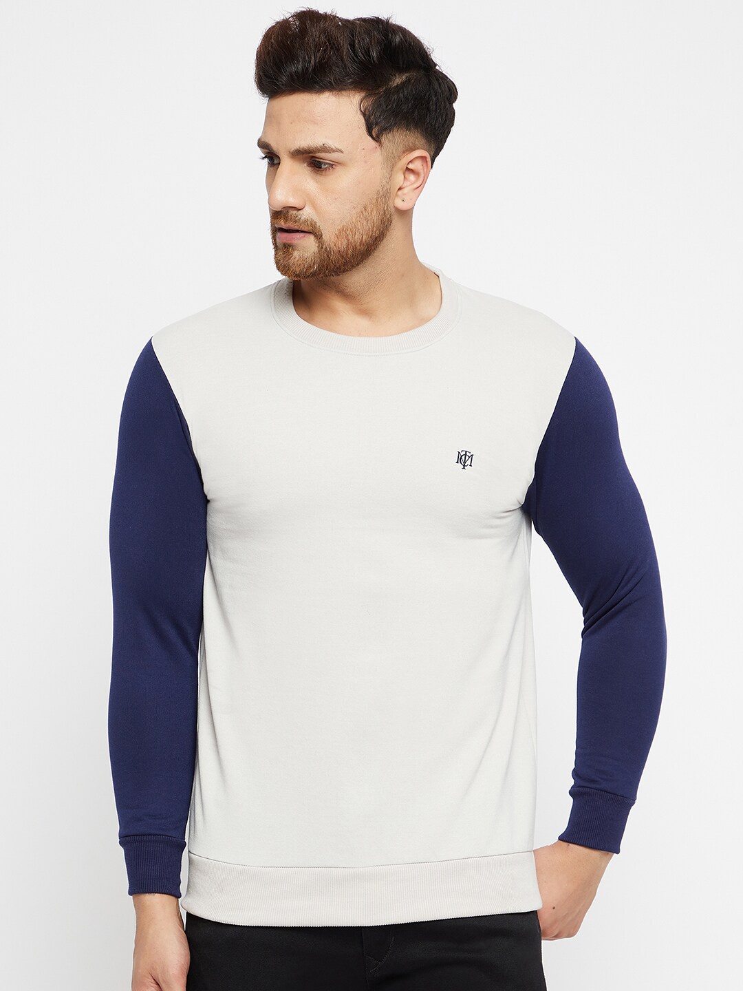 

THE MILLION CLUB Men Grey Cotton Sweatshirt