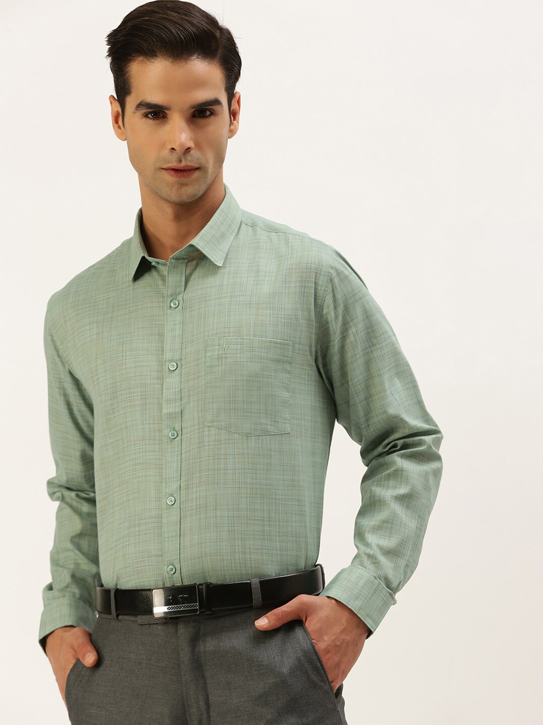 

Ramraj Men Grey Formal Shirt