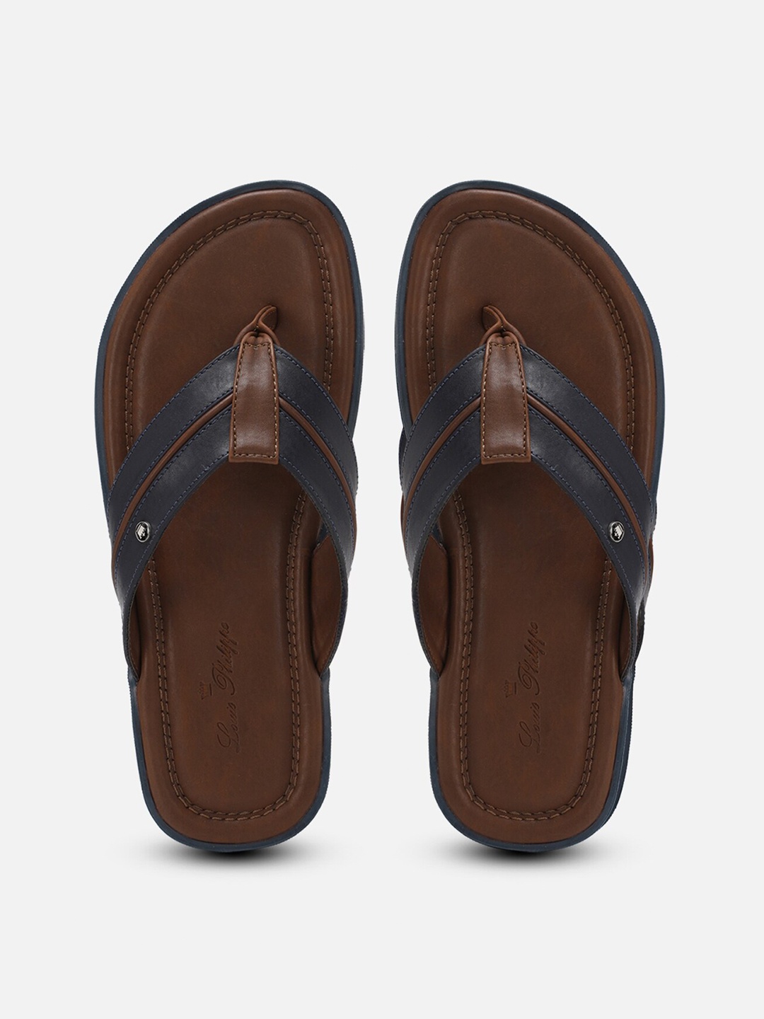 

Louis Philippe Men Brown Thong Flip-Flops