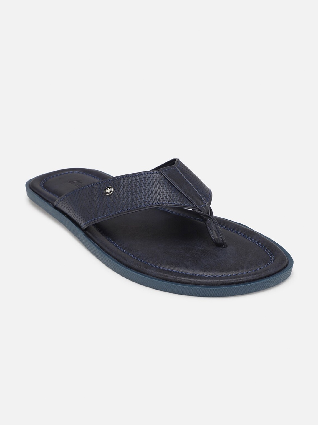 

Louis Philippe Men Navy Blue Thong Flip-Flops