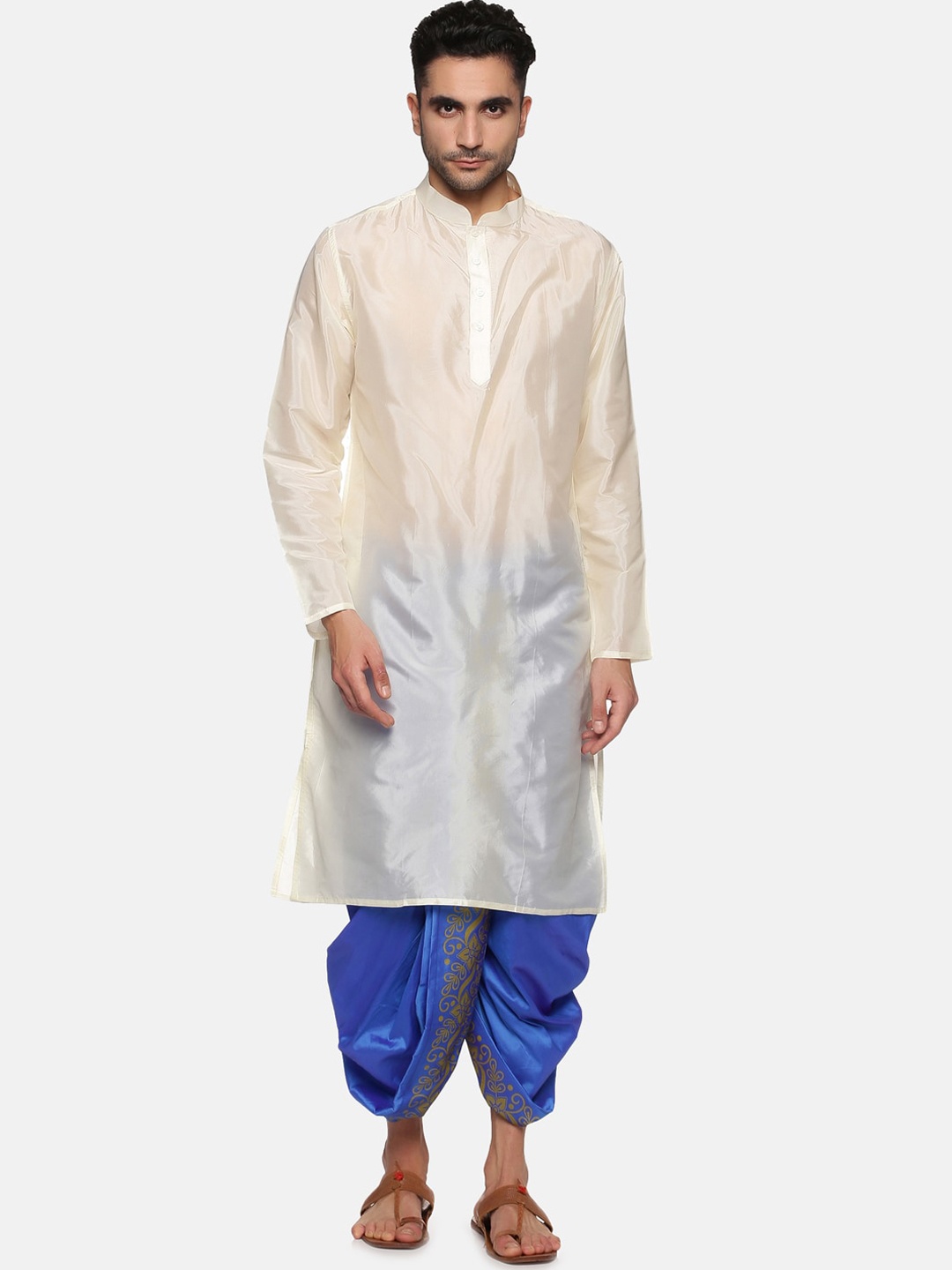 

Sethukrishna Men Kurta with Dhoti Pants, Cream