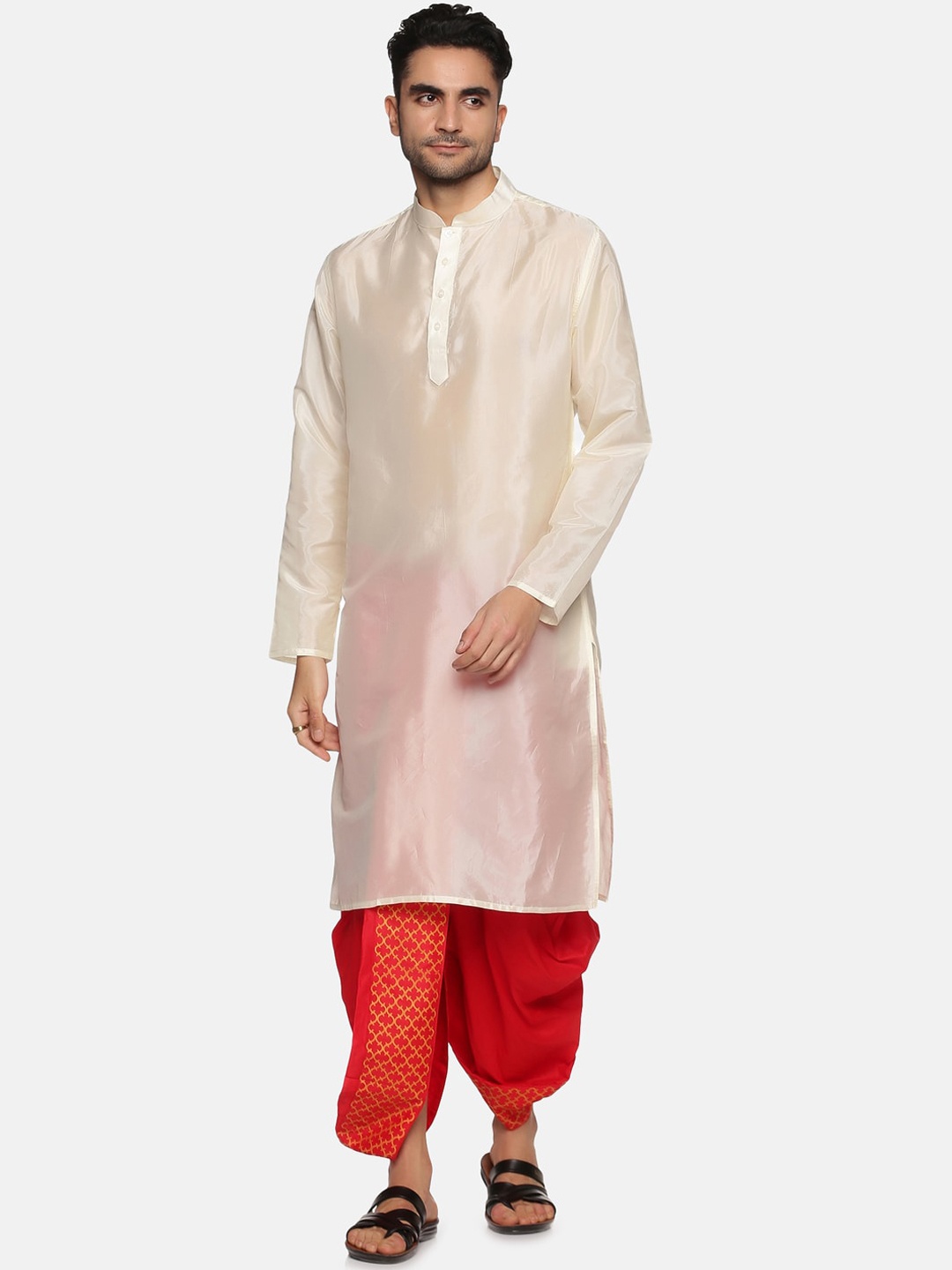 

Sethukrishna Men Kurta with Dhoti Pant, Cream