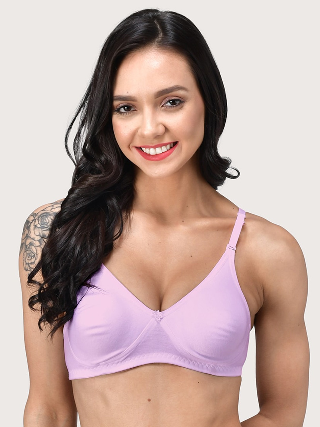 

BEWILD Purple Non Padded Cotton Bra