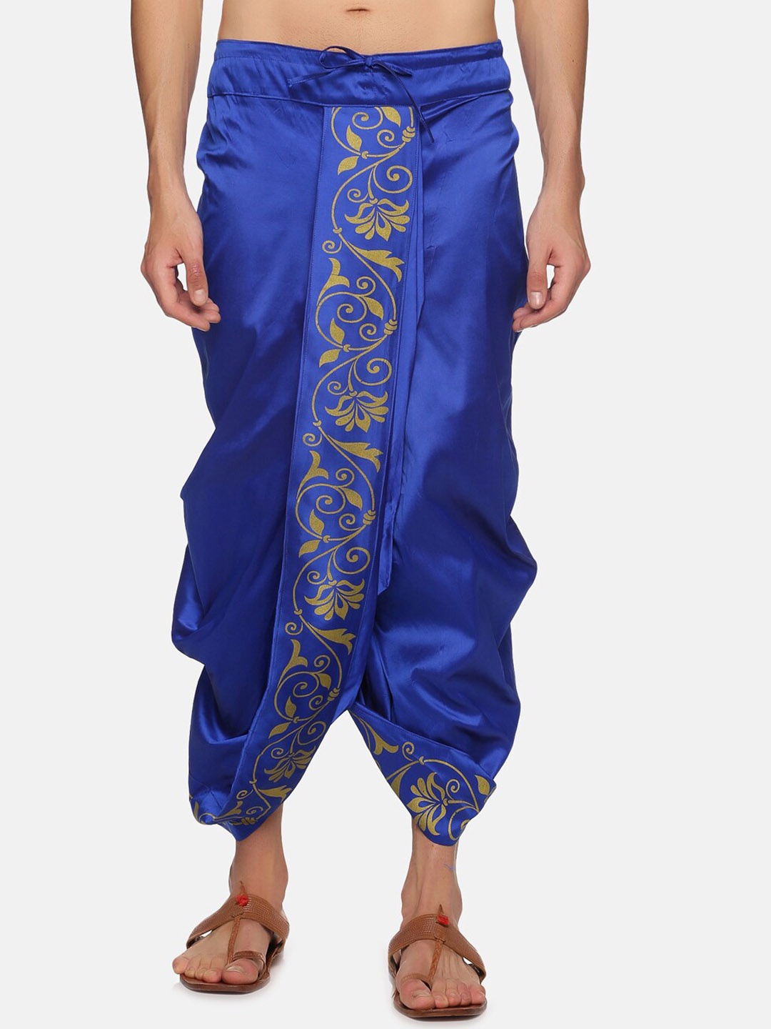 

Sethukrishna Men Navy Blue Printed Dhoti