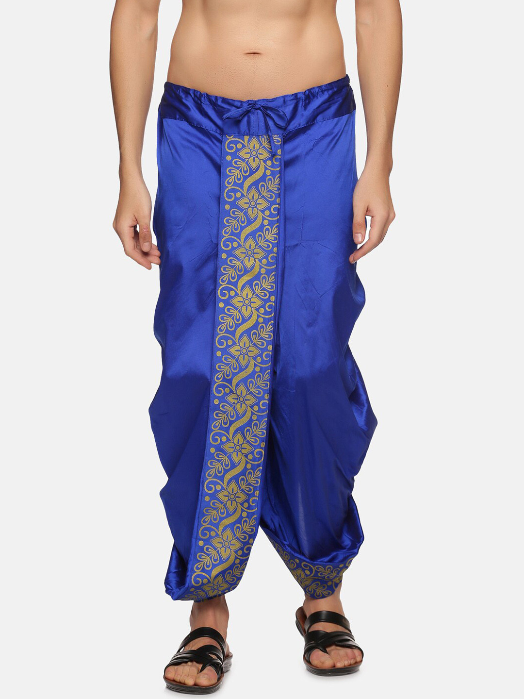 

Sethukrishna Men Navy Blue Printed Dhoti