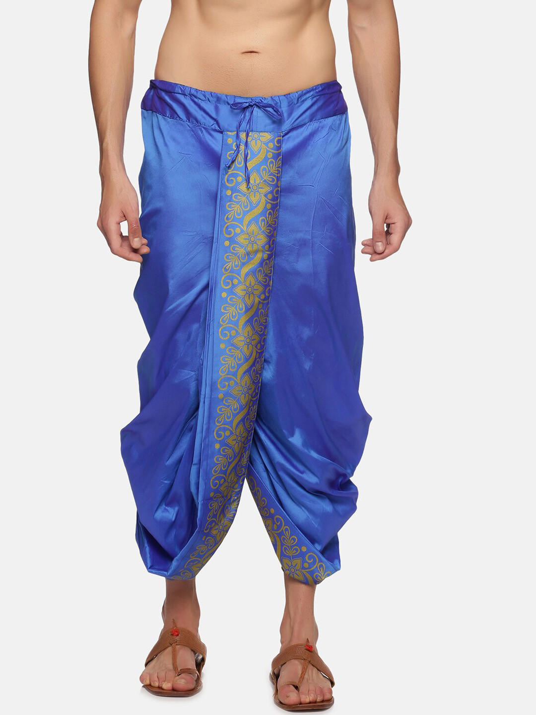 

Sethukrishna Men Blue Printed Dhoti