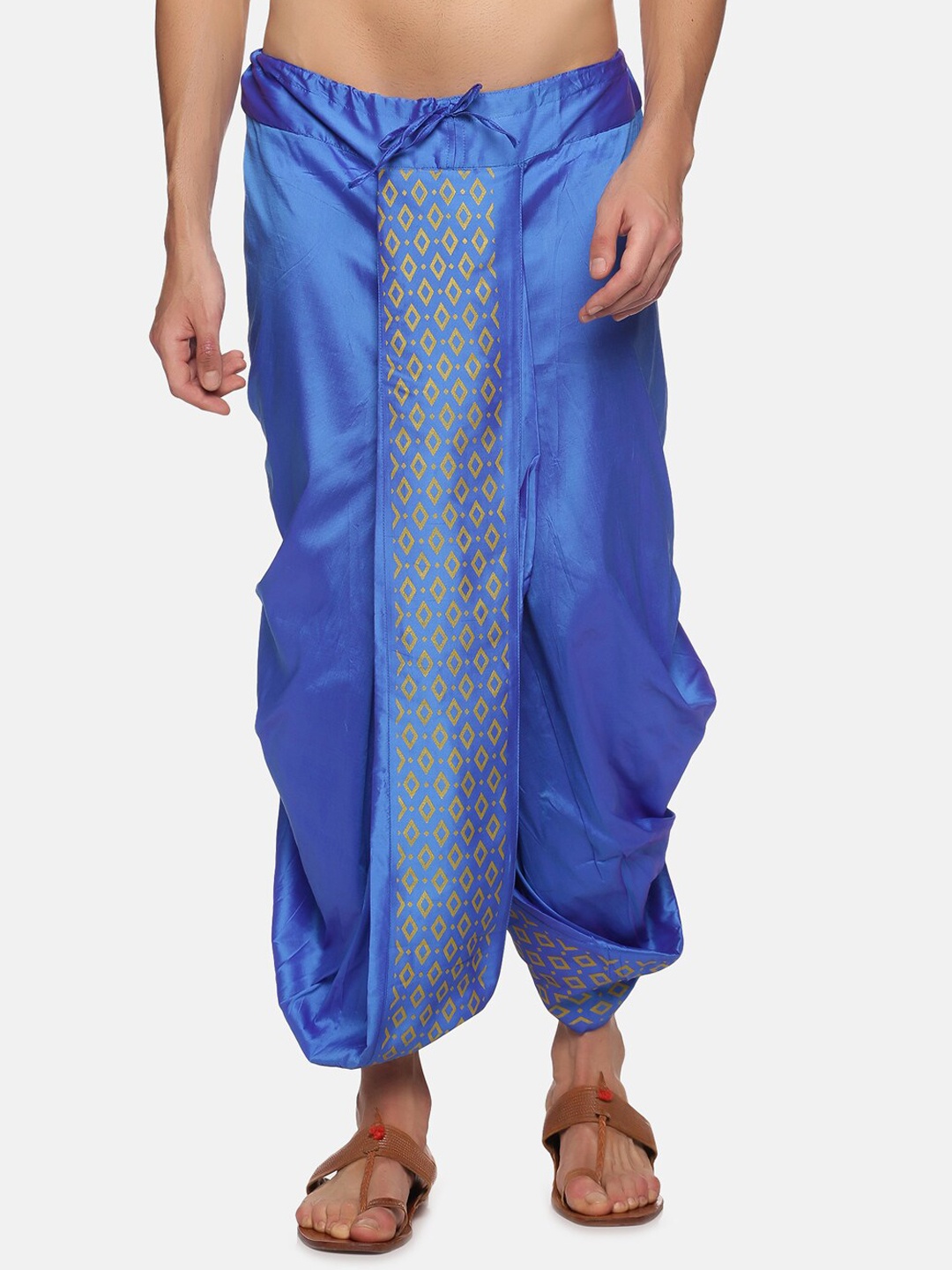 

Sethukrishna Men Blue Printed Dhoti