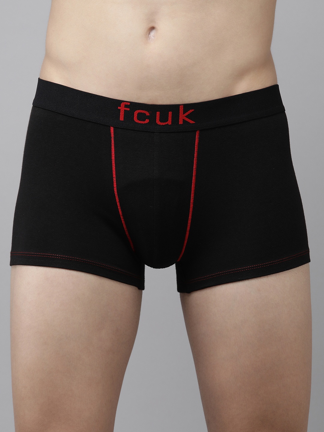 

FCUK Men Black Solid Trunk CTR19