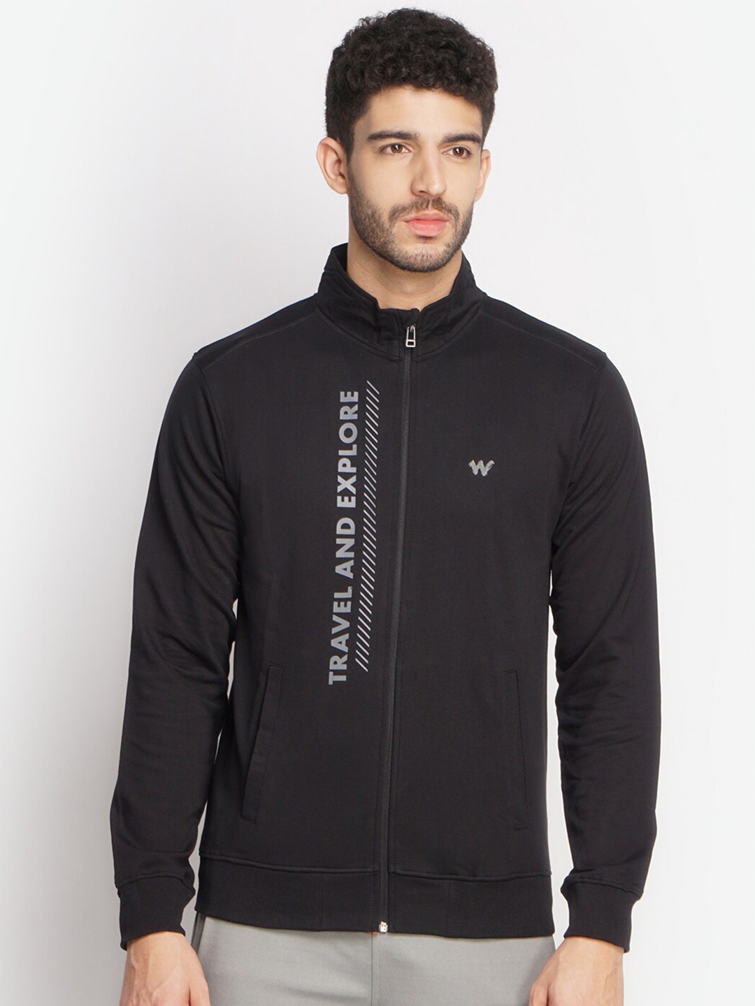 

Wildcraft Men Black Printed Sweatshirt