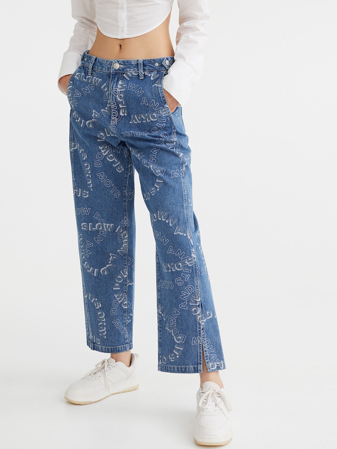 

H&M Women Blue Straight Regular Jeans