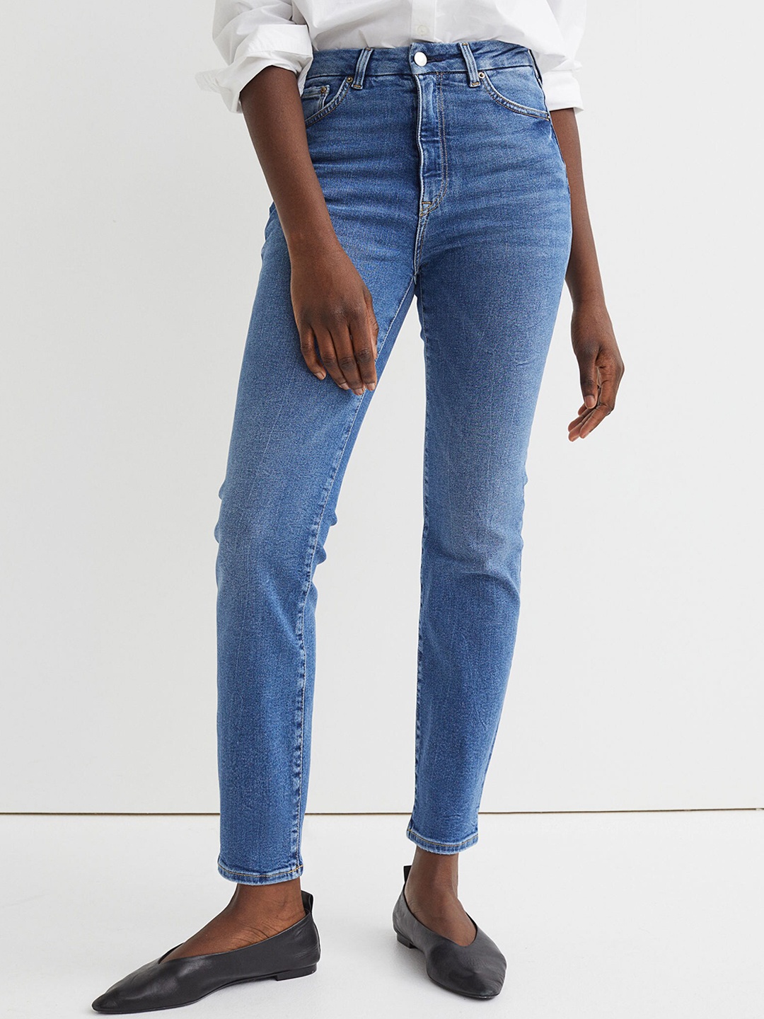 

H&M Women Blue Embrace Slim High Ankle Jeans