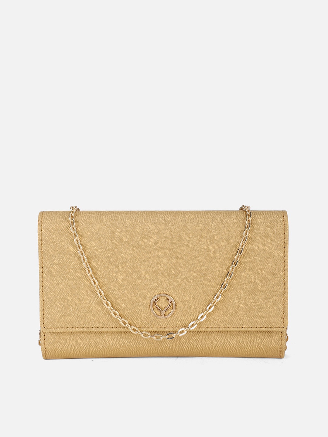 

Allen Solly Gold-Toned Textured Envelope Clutch