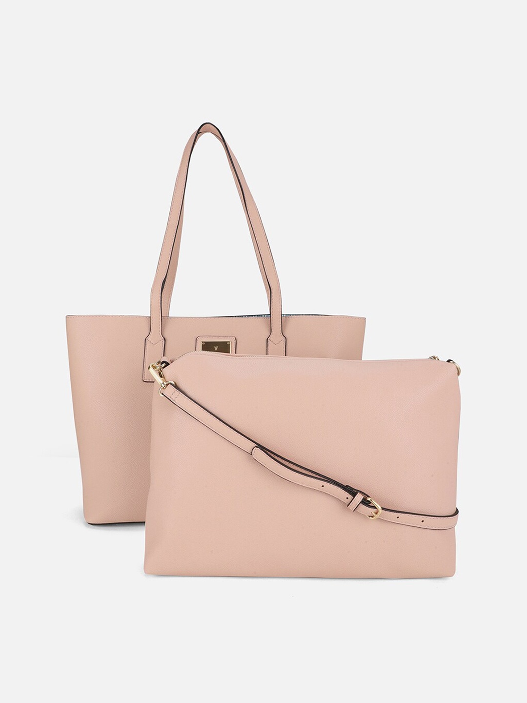 

Van Heusen Woman Pink PU Oversized Shoulder Bag