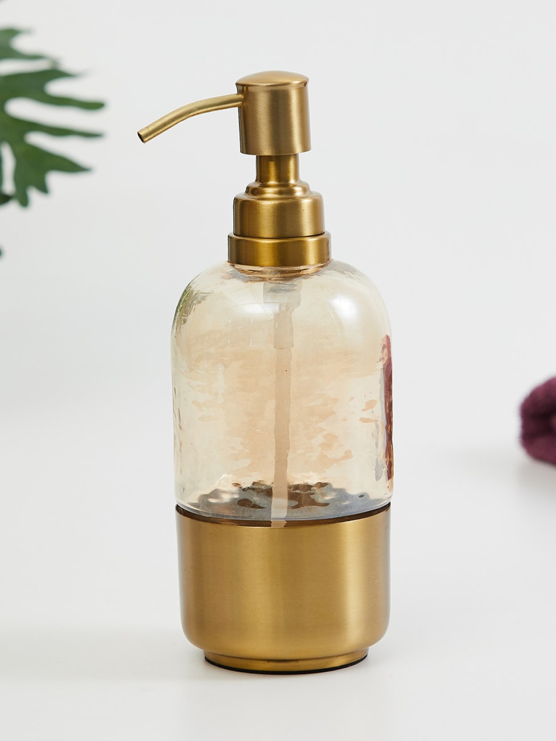 

Home Centre Gold-Toned Solid Freestanding Soap Dispenser