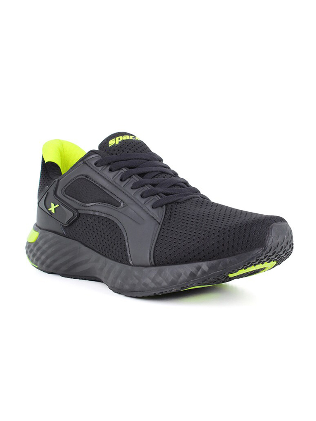 

Sparx Men Black Textile Running Shoes