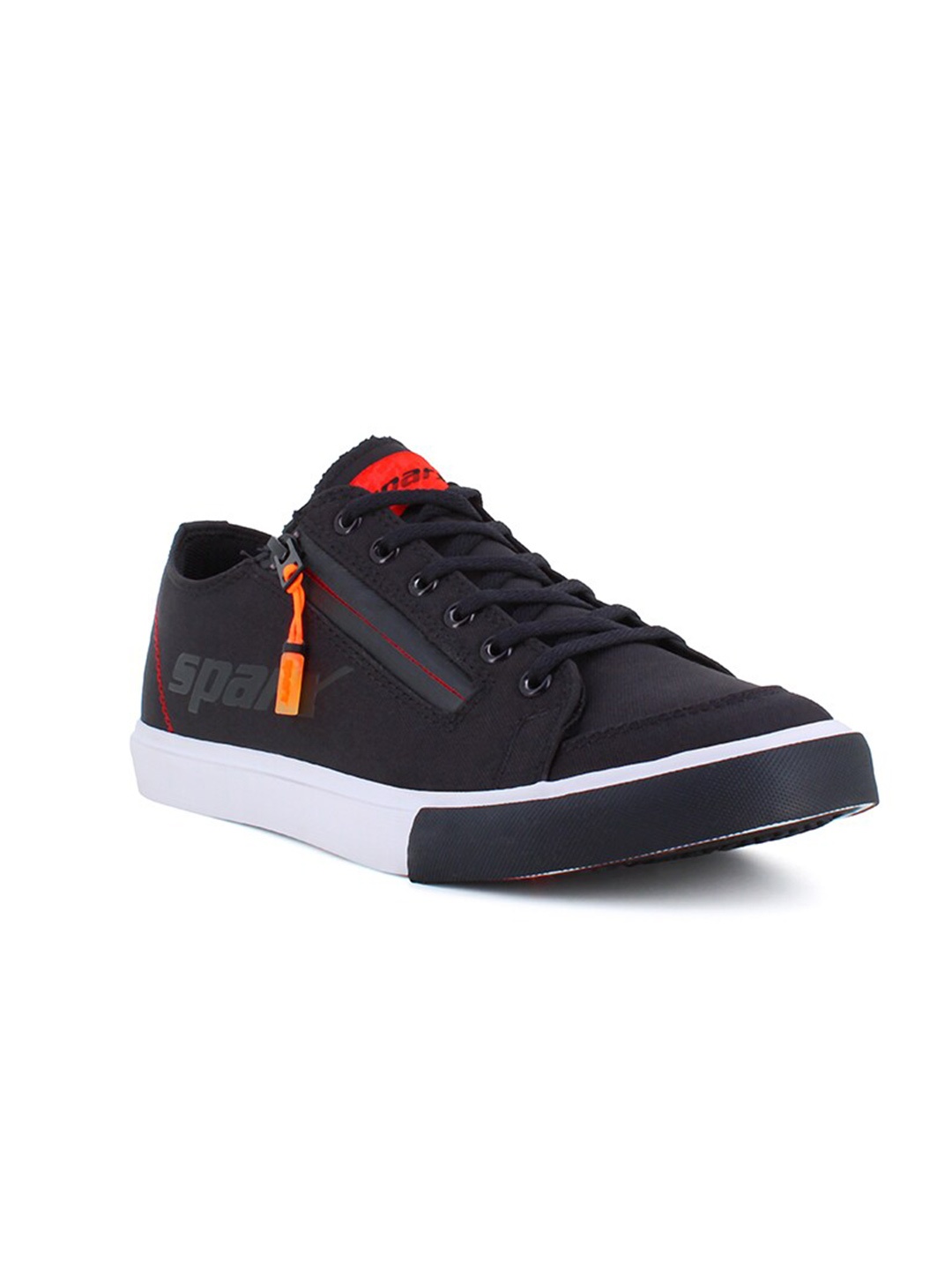 

Sparx Men Round Toe Textile Sneakers, Black