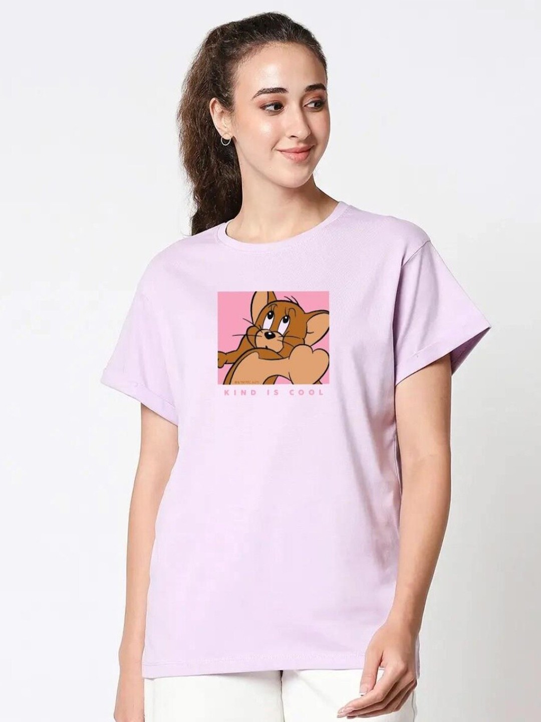 

Bewakoof Women Purple Printed T-shirt