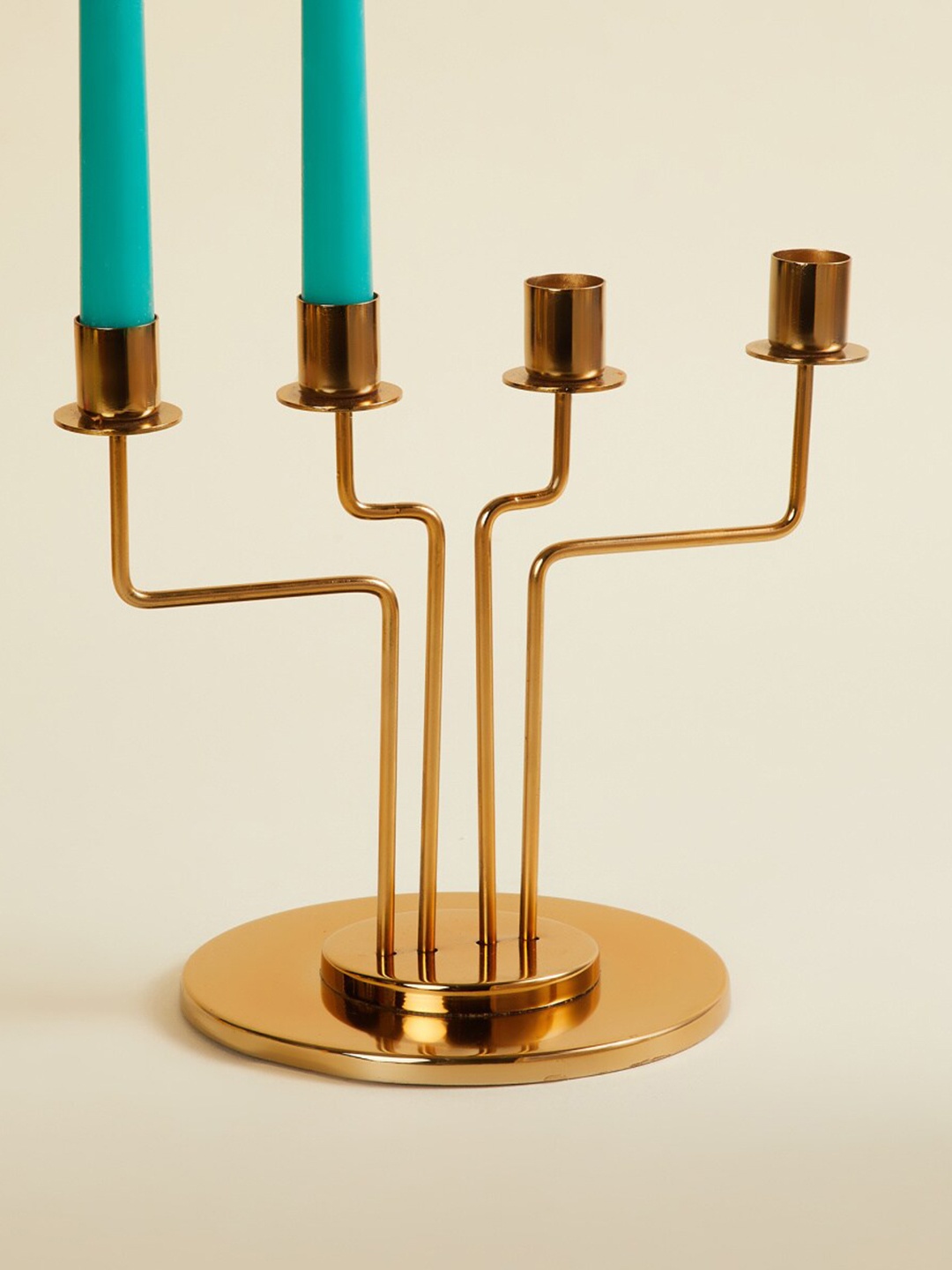 

Home Centre Gold-Toned Taper Iron Candle Holders