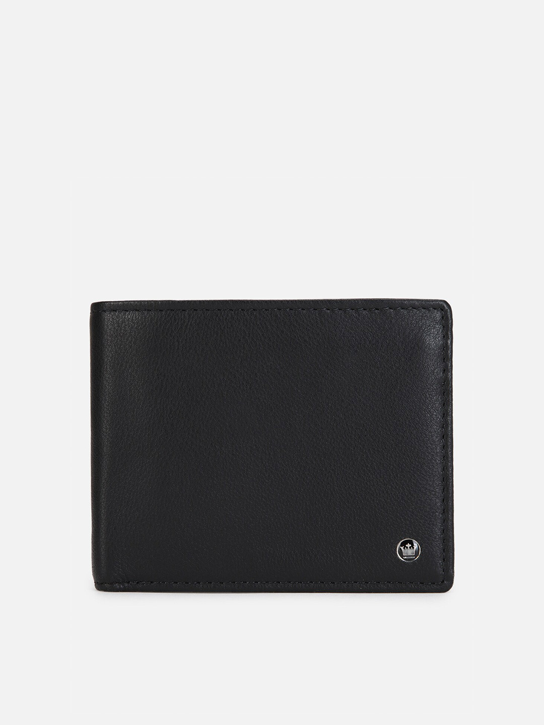 

Louis Philippe Men Leather Two Fold Wallet, Black