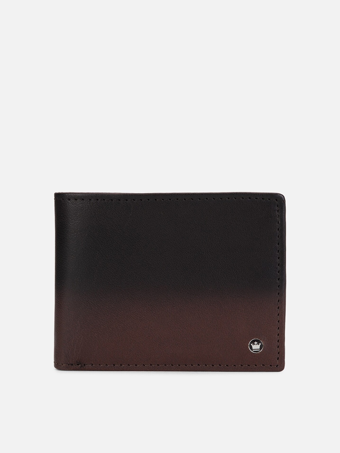 

Louis Philippe Men Printed Leather Two Fold Wallet, Black