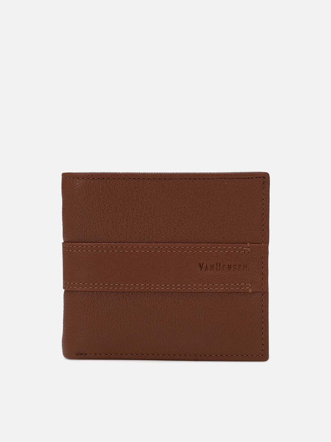 

Van Heusen Men Leather Two Fold Wallet, Brown