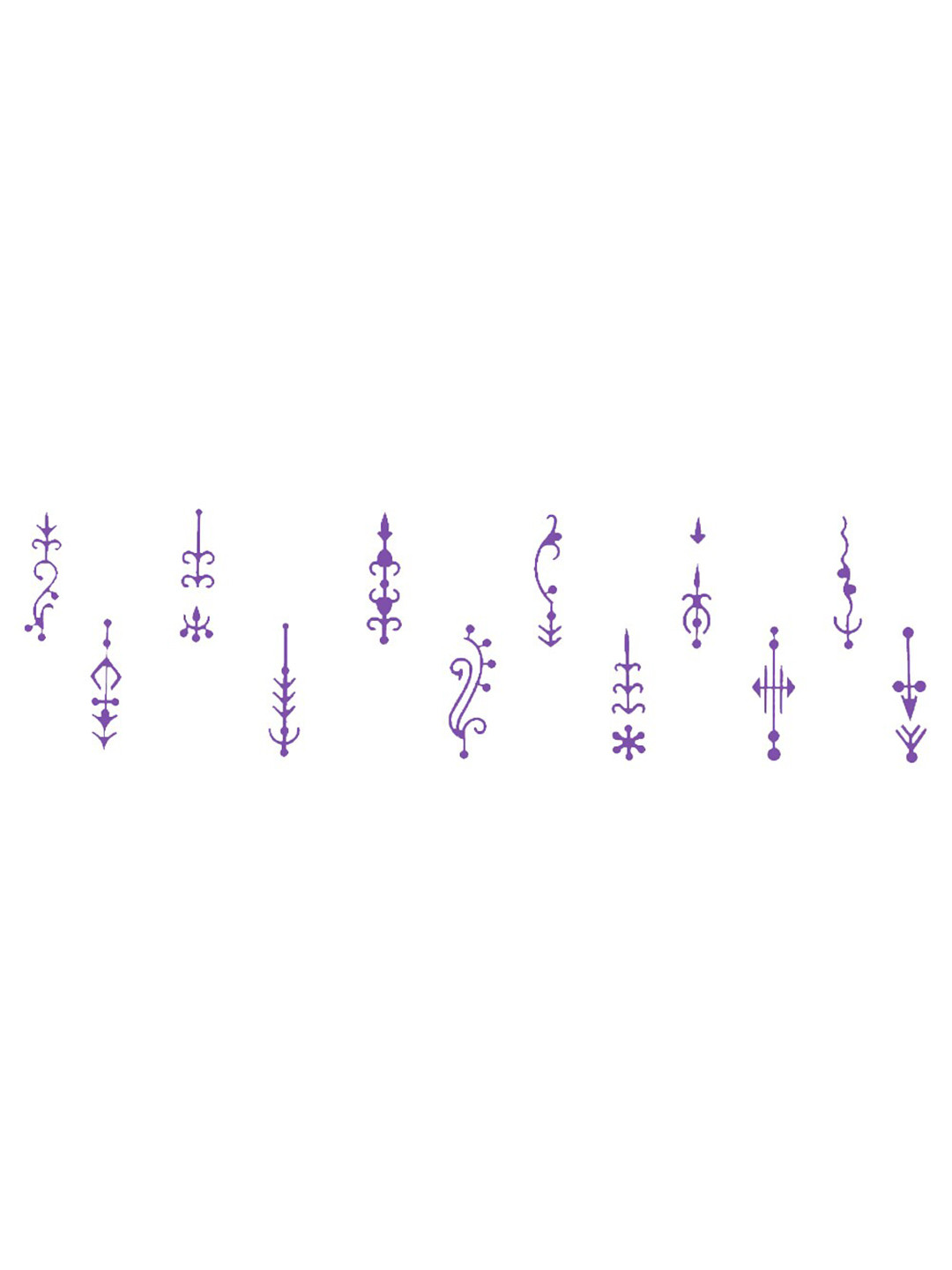 

Comet Busters 12 Pcs Reusable Designer Bindis - Purple