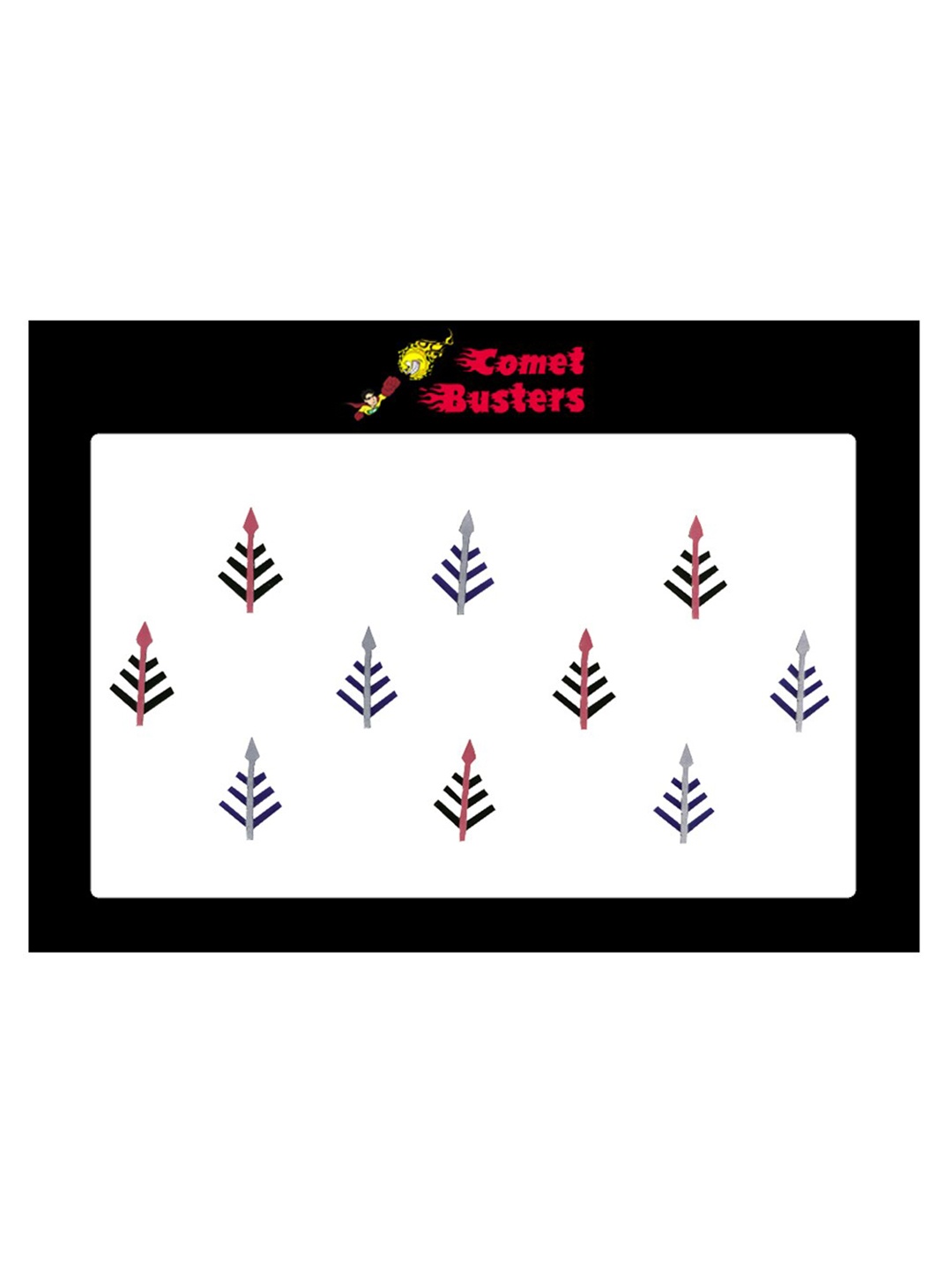 

Comet Busters 10 Pcs Reusable Designer Bindis - Multicoloured, Multi