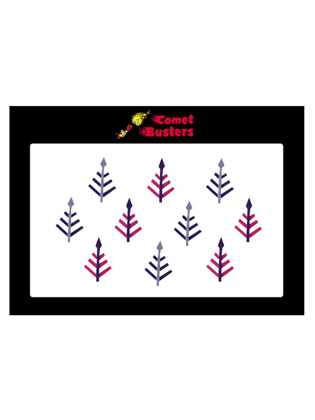 

Comet Busters 10 Pcs Reusable Designer Bindis - Multicoloured, Multi