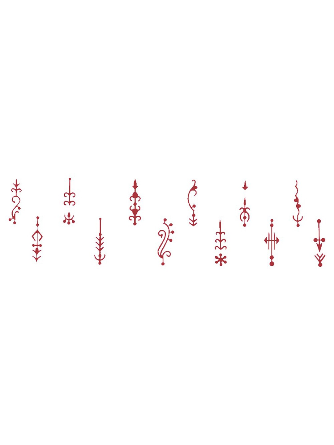 

Comet Busters 12 Pcs Reusable Designer Bindis - Maroon