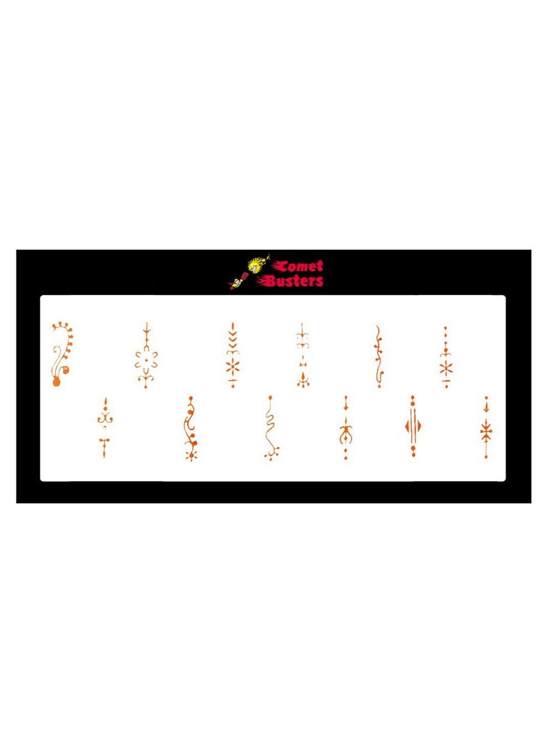 

Comet Busters 12 Pcs Reusable Designer Bindis - Orange