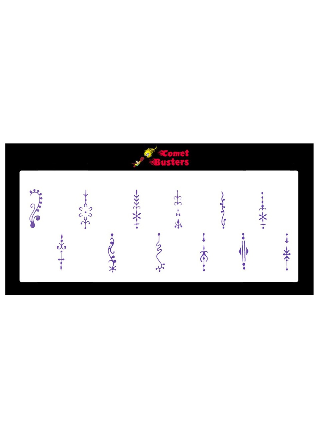 

Comet Busters 12 Pcs Reusable Designer Bindis - Purple