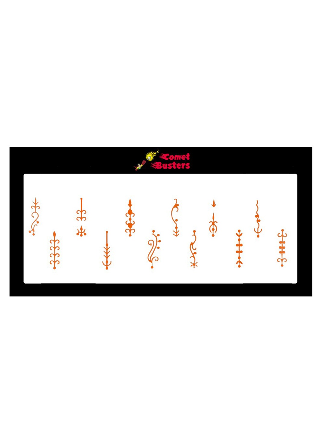 

Comet Busters 12 Pcs Reusable Designer Bindis - Orange