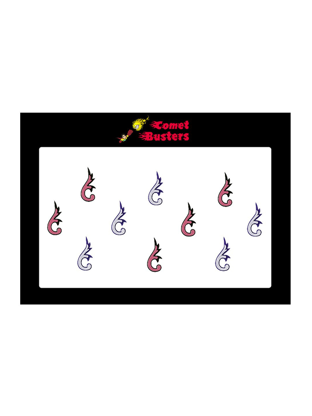 

Comet Busters 10 Pcs Reusable Designer Bindis - Multicoloured, Multi