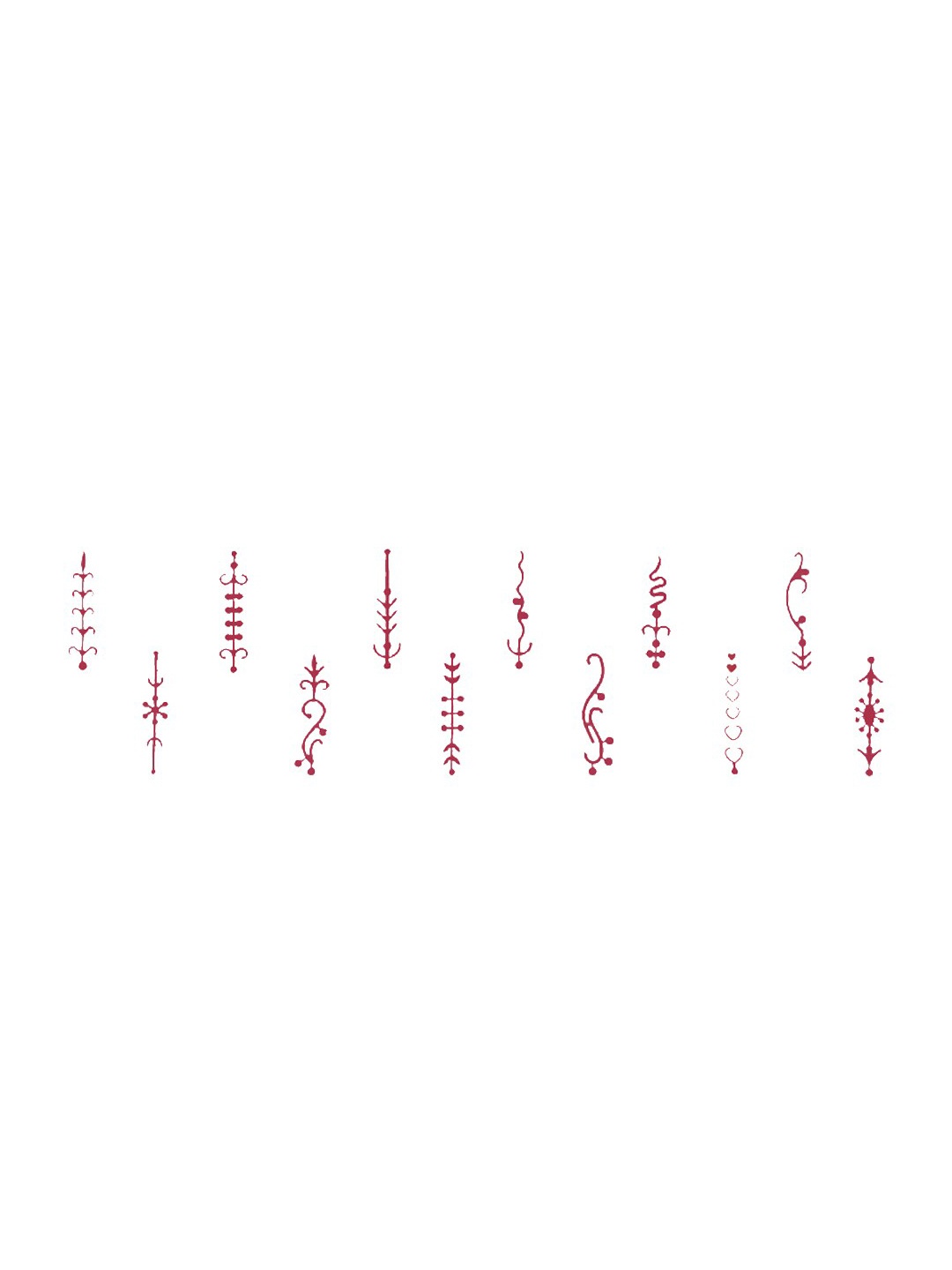 

Comet Busters 12 Pcs Reusable Designer Bindis - Maroon