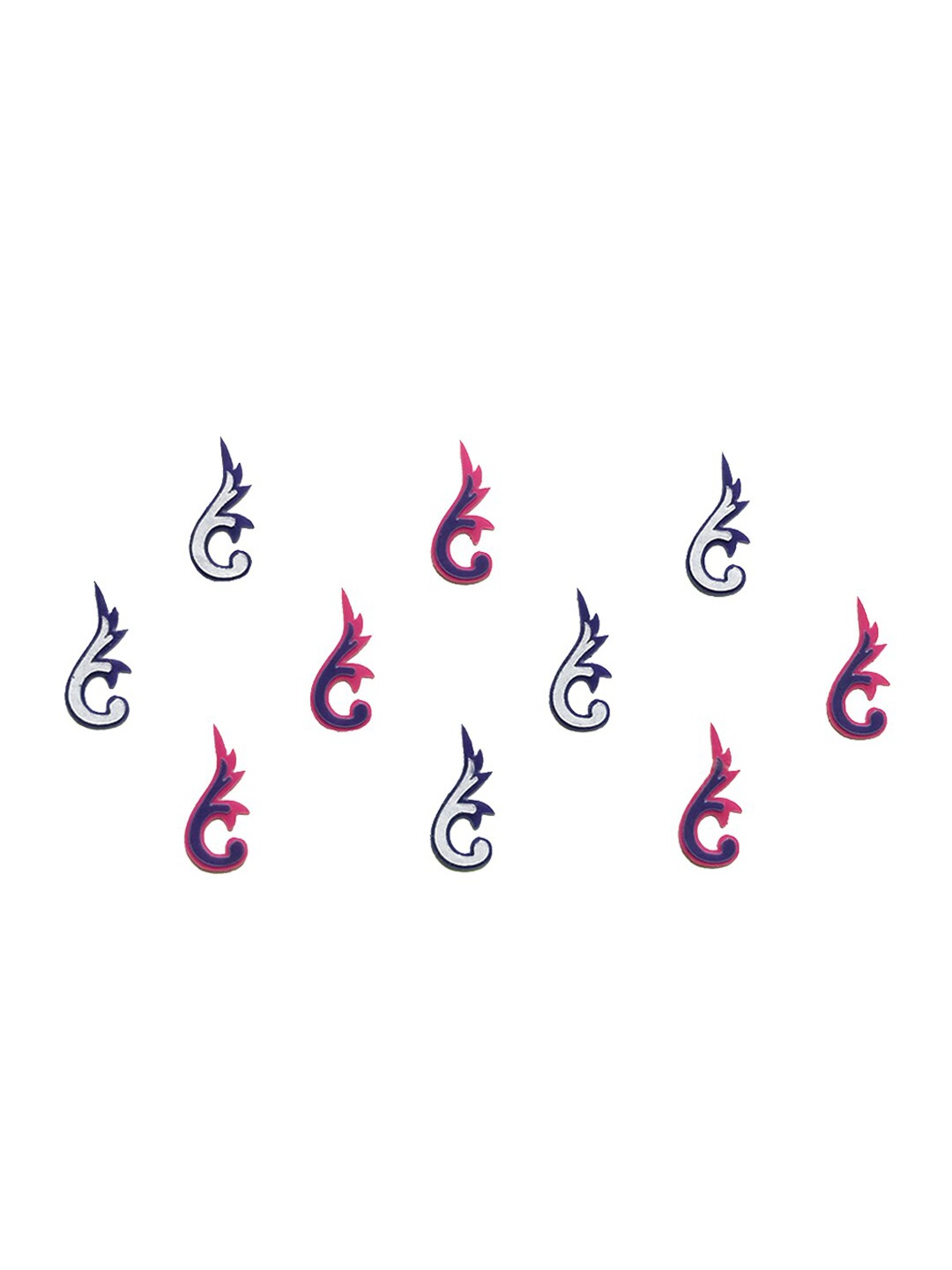 

Comet Busters 10 Pcs Reusable Designer Bindis - Multicoloured, Multi