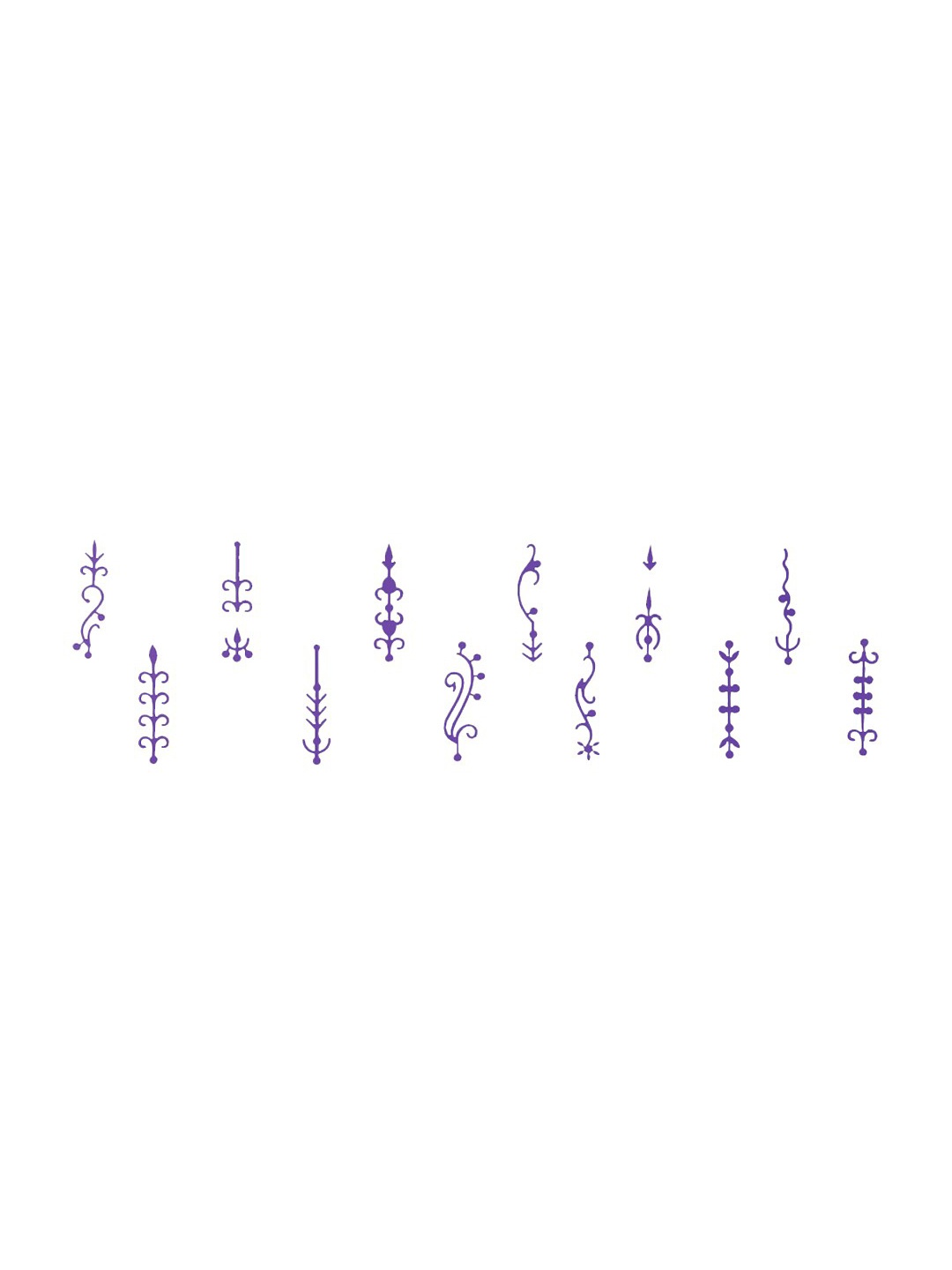 

Comet Busters 12 Pcs Reusable Designer Bindis - Purple