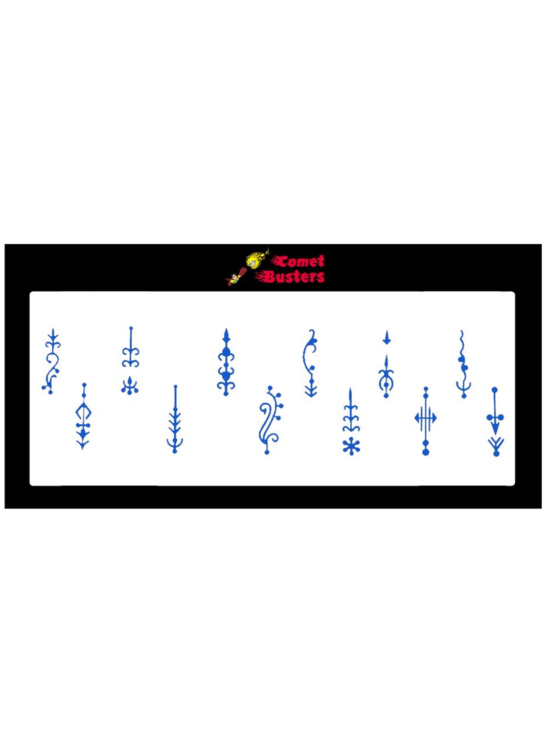 

Comet Busters 12 Pcs Reusable Designer Bindis - Blue